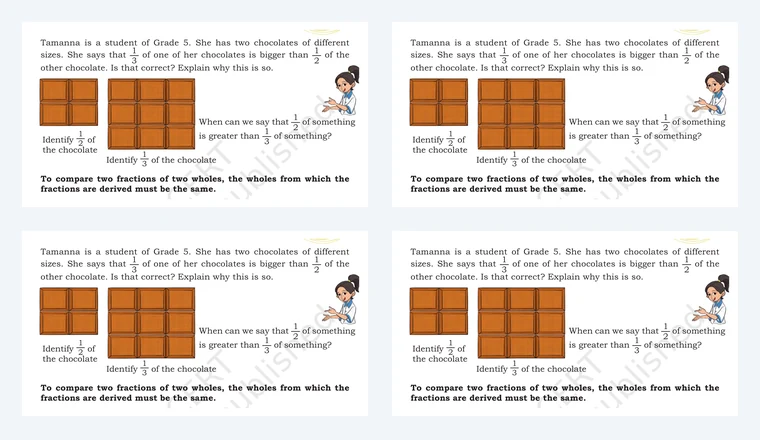 Questions from Class 5 Maths Chapter 2, Fractions