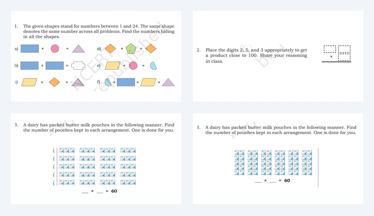 Questions from Class 5 Maths Chapter 6, The Dairy Farm