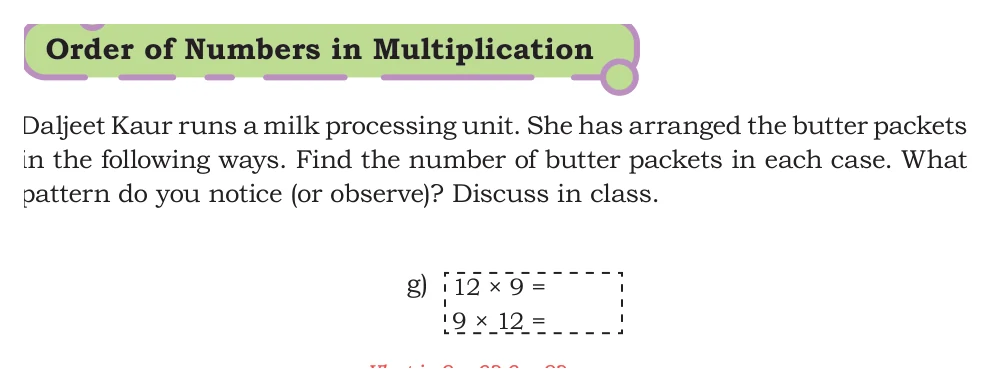 NCERT Class 5 Maths Chapter 6, solved question 18