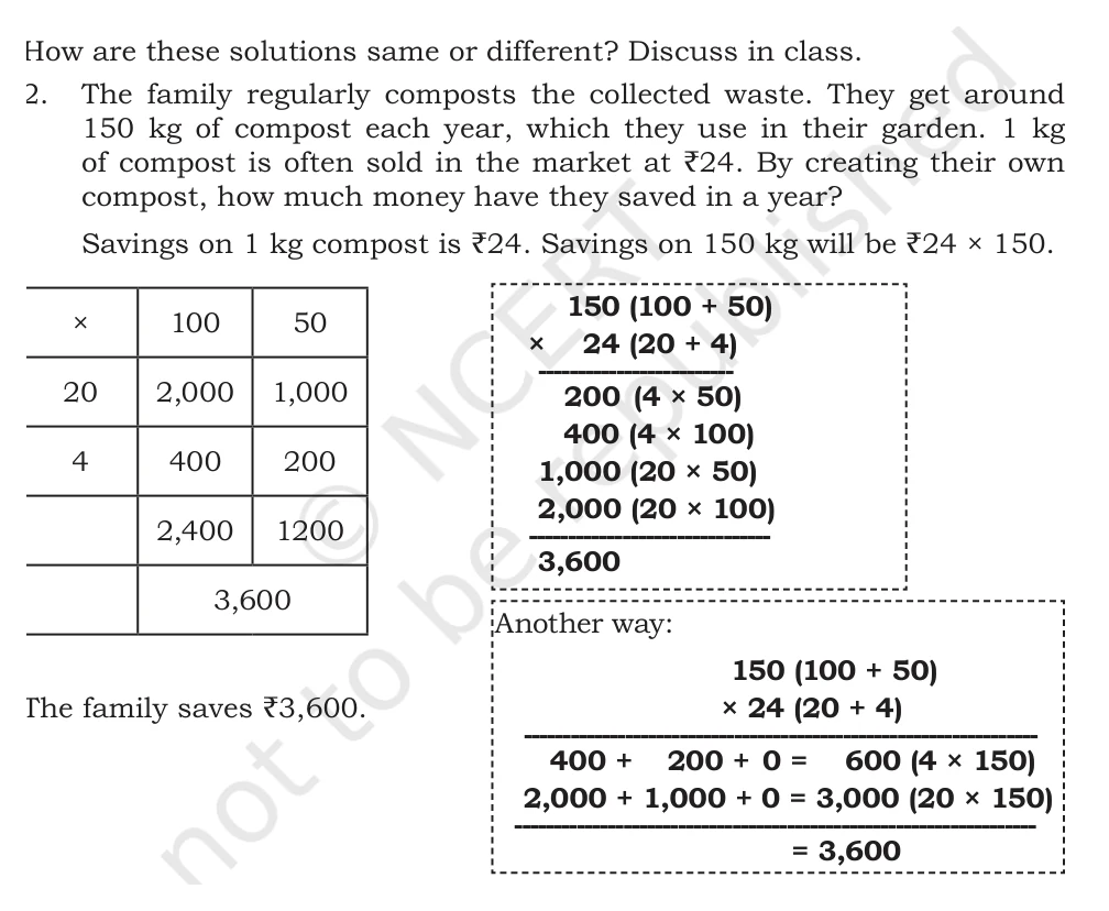 NCERT Class 5 Maths Chapter 6, solved question 84