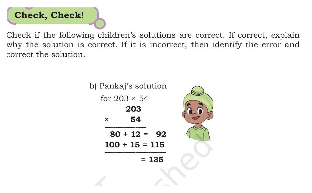 NCERT Class 5 Maths Chapter 6, solved question 134