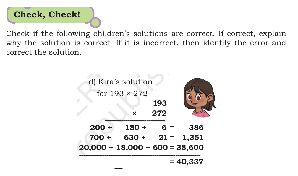 NCERT Class 5 Maths Chapter 6, solved question 136