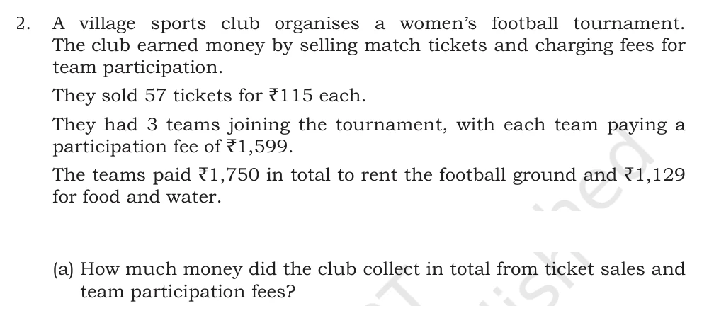 NCERT Class 5 Maths Chapter 6, solved question 195