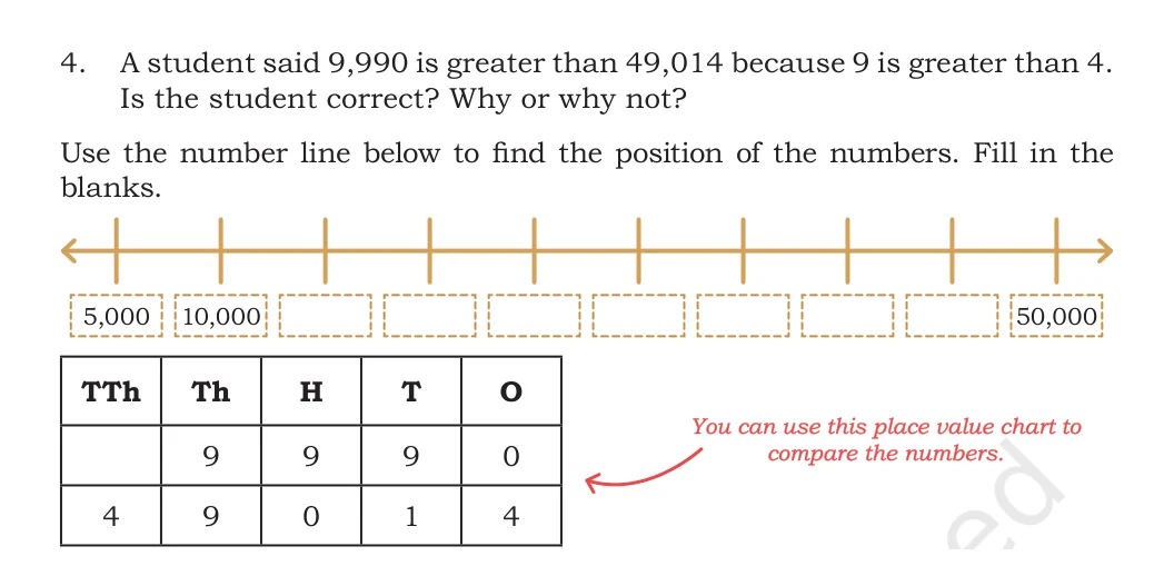 NCERT Class 5 Maths Chapter 1, solved question 40