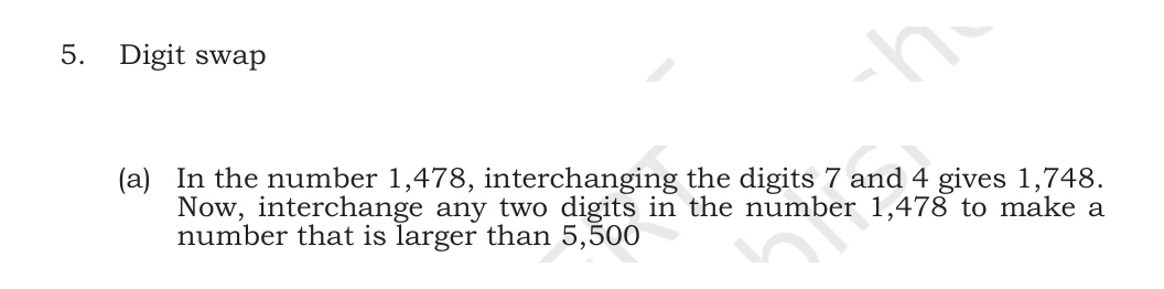 NCERT Class 5 Maths Chapter 1, solved question 41