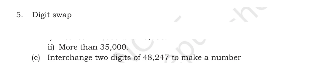 NCERT Class 5 Maths Chapter 1, solved question 43