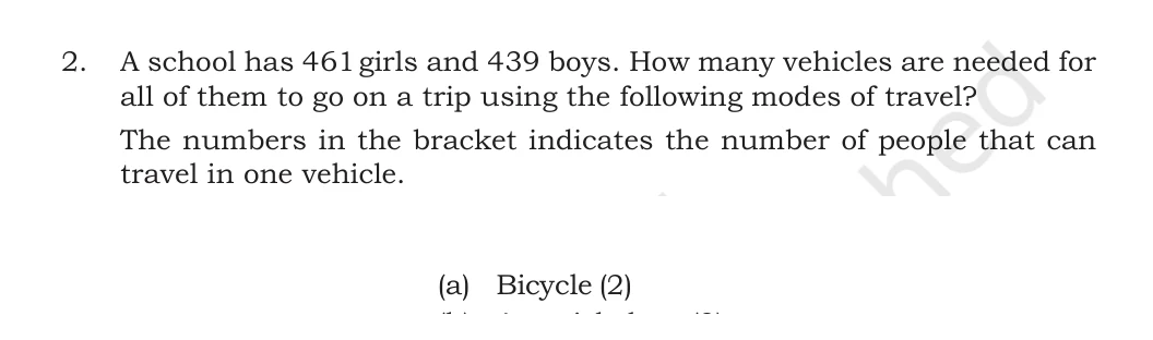 NCERT Class 5 Maths Chapter 1, solved question 61