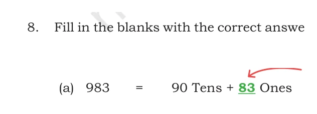 NCERT Class 5 Maths Chapter 1, solved question 105