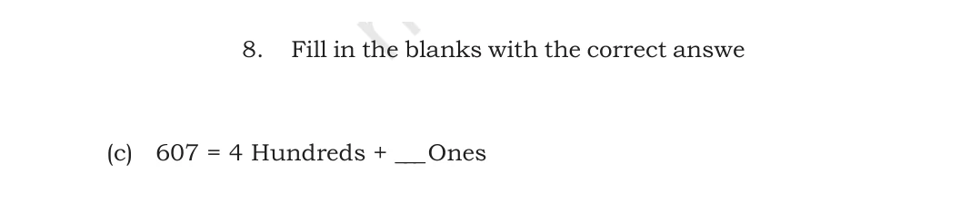 NCERT Class 5 Maths Chapter 1, solved question 107