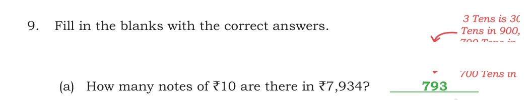 NCERT Class 5 Maths Chapter 1, solved question 112