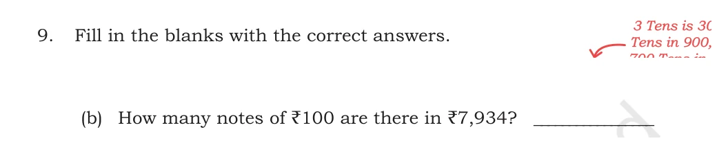 NCERT Class 5 Maths Chapter 1, solved question 113
