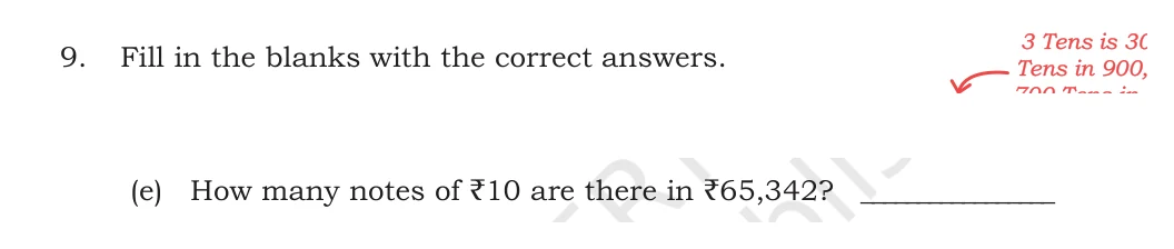 NCERT Class 5 Maths Chapter 1, solved question 116