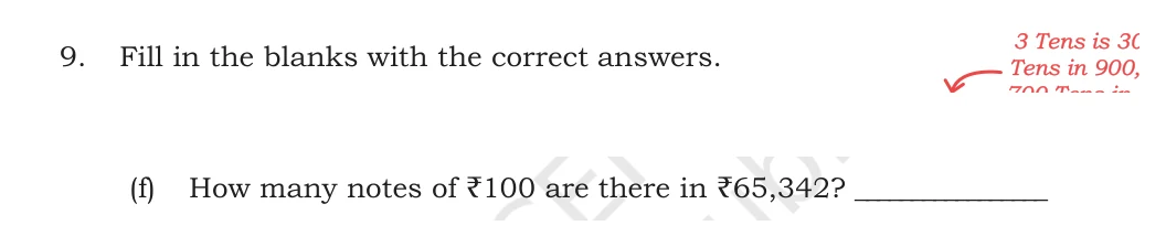NCERT Class 5 Maths Chapter 1, solved question 117
