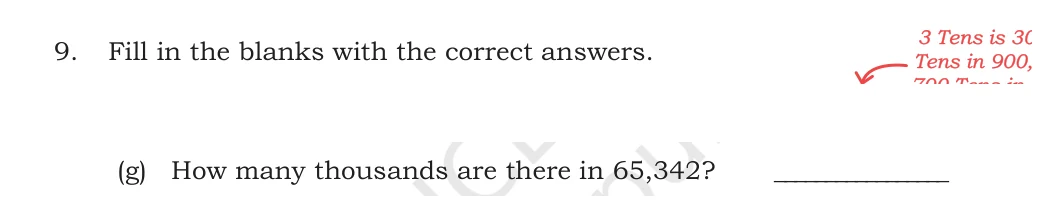 NCERT Class 5 Maths Chapter 1, solved question 118