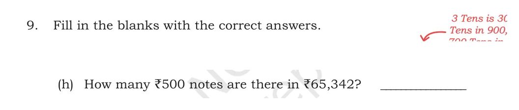 NCERT Class 5 Maths Chapter 1, solved question 119