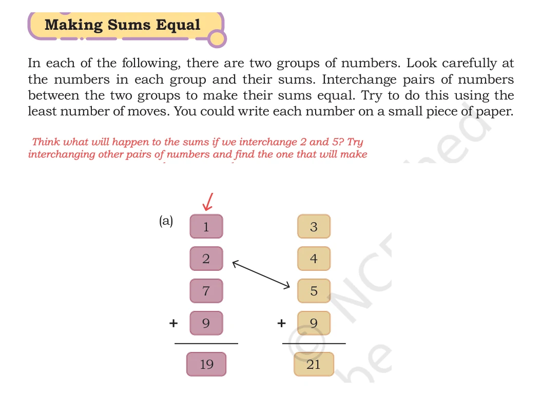 NCERT Class 5 Maths Chapter 4, solved question 1