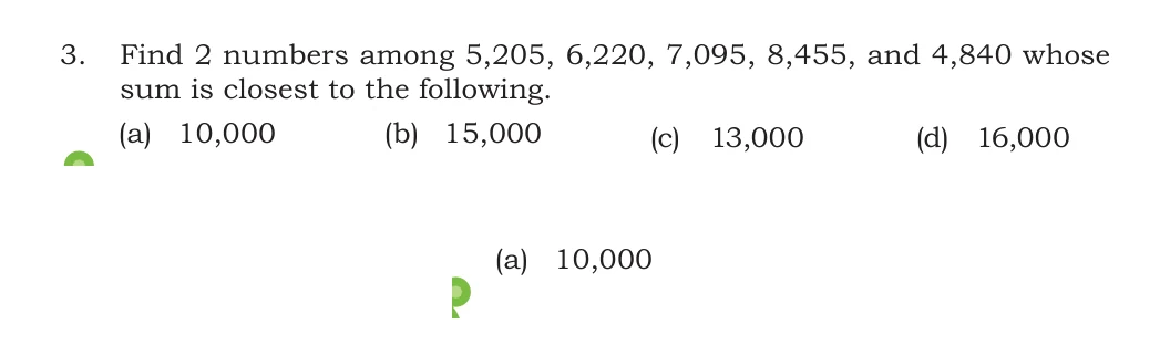 NCERT Class 5 Maths Chapter 4, solved question 52