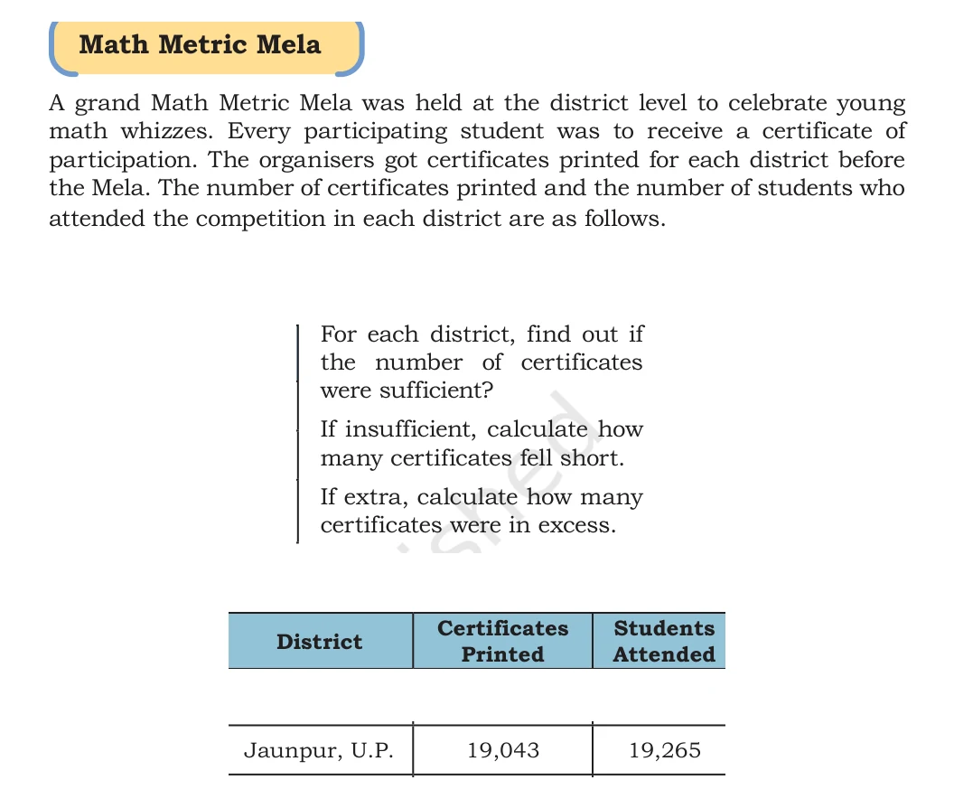 NCERT Class 5 Maths Chapter 4, solved question 122