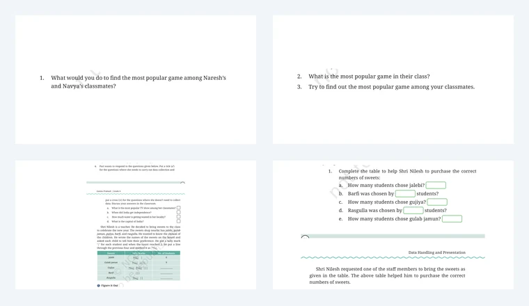 Questions from Class 6 Maths Chapter 4, Data Handling and Presentation