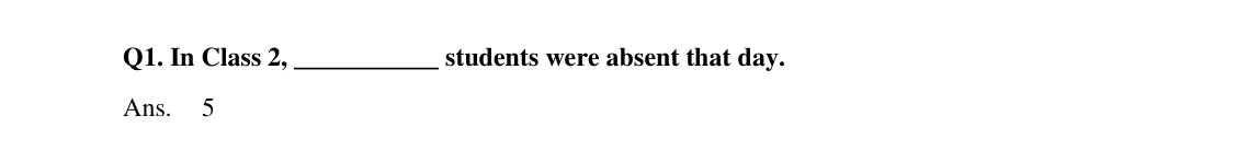 Source worked solution for Class 6 Chapter 4, question 12, part 1