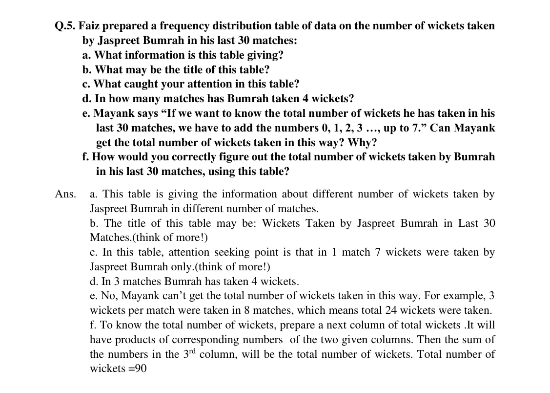 Source worked solution for Class 6 Chapter 4, question 22, part 1