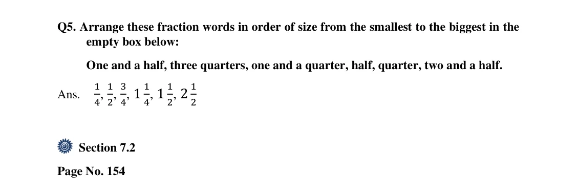 Source worked solution for Class 6 Chapter 7, question 5, part 1