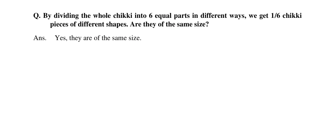 Source worked solution for Class 6 Chapter 7, question 6, part 1