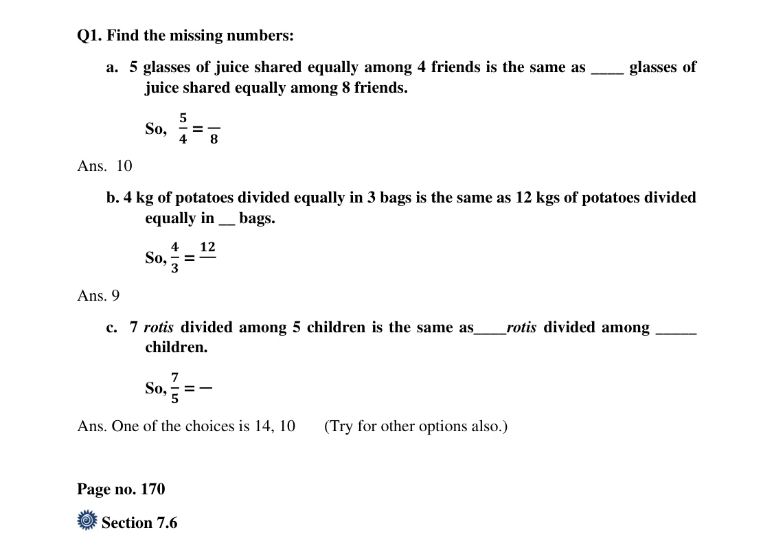 Source worked solution for Class 6 Chapter 7, question 35, part 1