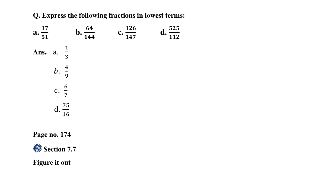 Source worked solution for Class 6 Chapter 7, question 39, part 1