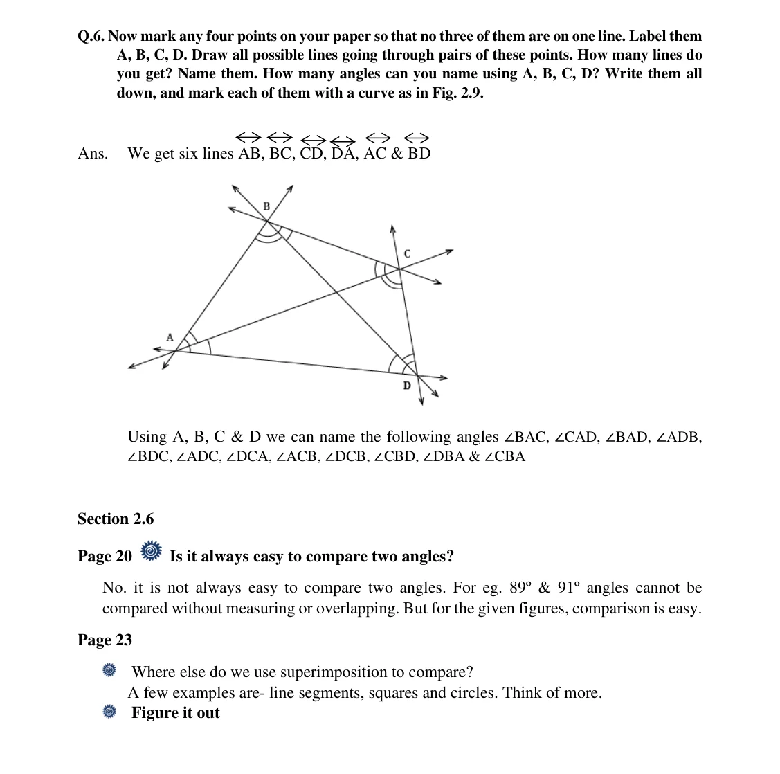 Source worked solution for Class 6 Chapter 2, question 11, part 1