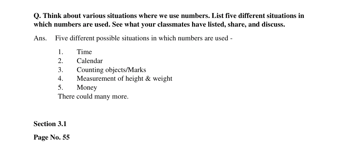 Source worked solution for Class 6 Chapter 3, question 1, part 1