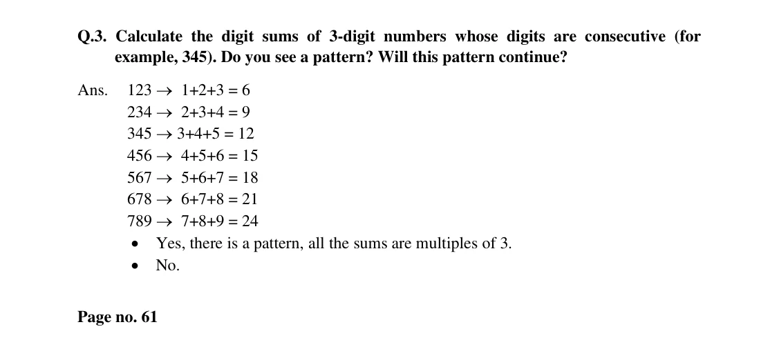 Source worked solution for Class 6 Chapter 3, question 28, part 1