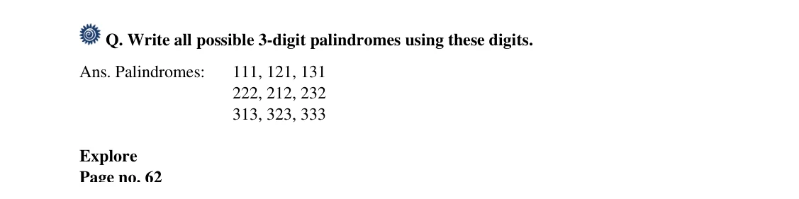 Source worked solution for Class 6 Chapter 3, question 30, part 1