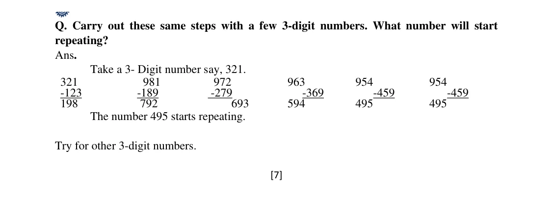 Source worked solution for Class 6 Chapter 3, question 33, part 1