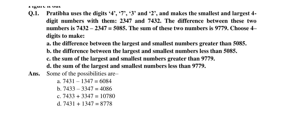 Source worked solution for Class 6 Chapter 3, question 38, part 1