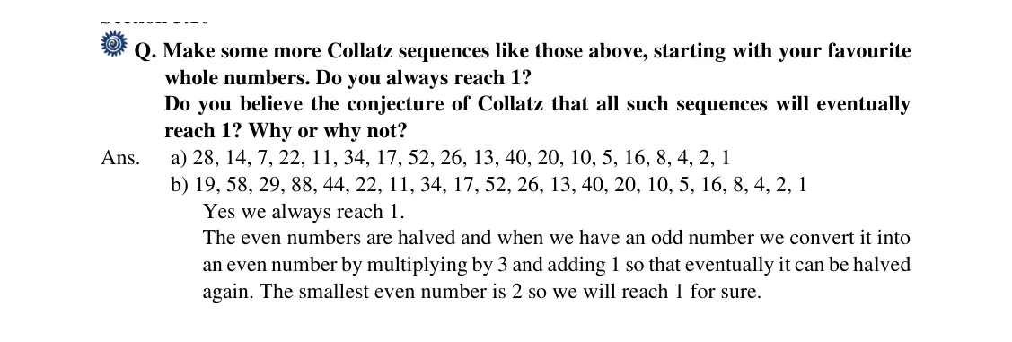 Source worked solution for Class 6 Chapter 3, question 45, part 1