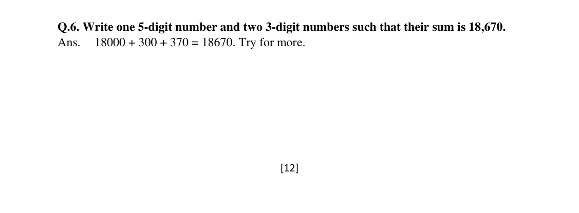 Source worked solution for Class 6 Chapter 3, question 54, part 1