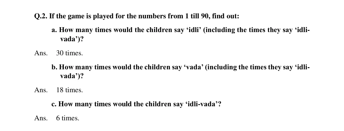 Source worked solution for Class 6 Chapter 5, question 2, part 1