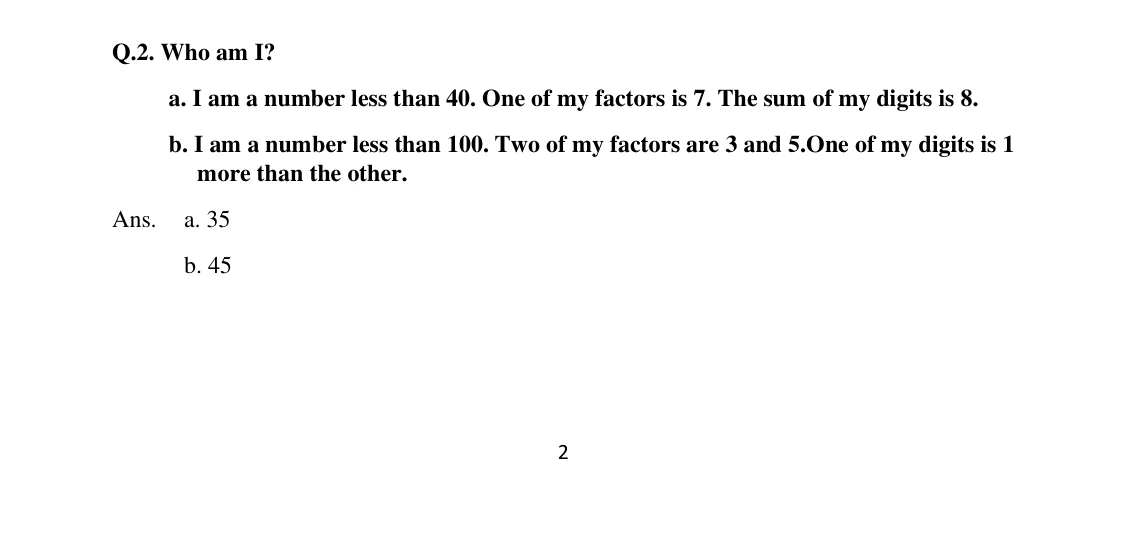 Source worked solution for Class 6 Chapter 5, question 10, part 1