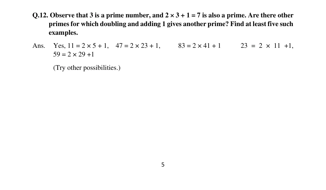Source worked solution for Class 6 Chapter 5, question 31, part 1