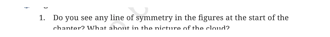 NCERT Class 6 Maths Chapter 9, question 1