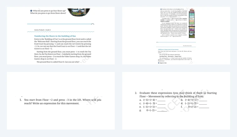 Questions from Class 6 Maths Chapter 10, The Other Side of Zero