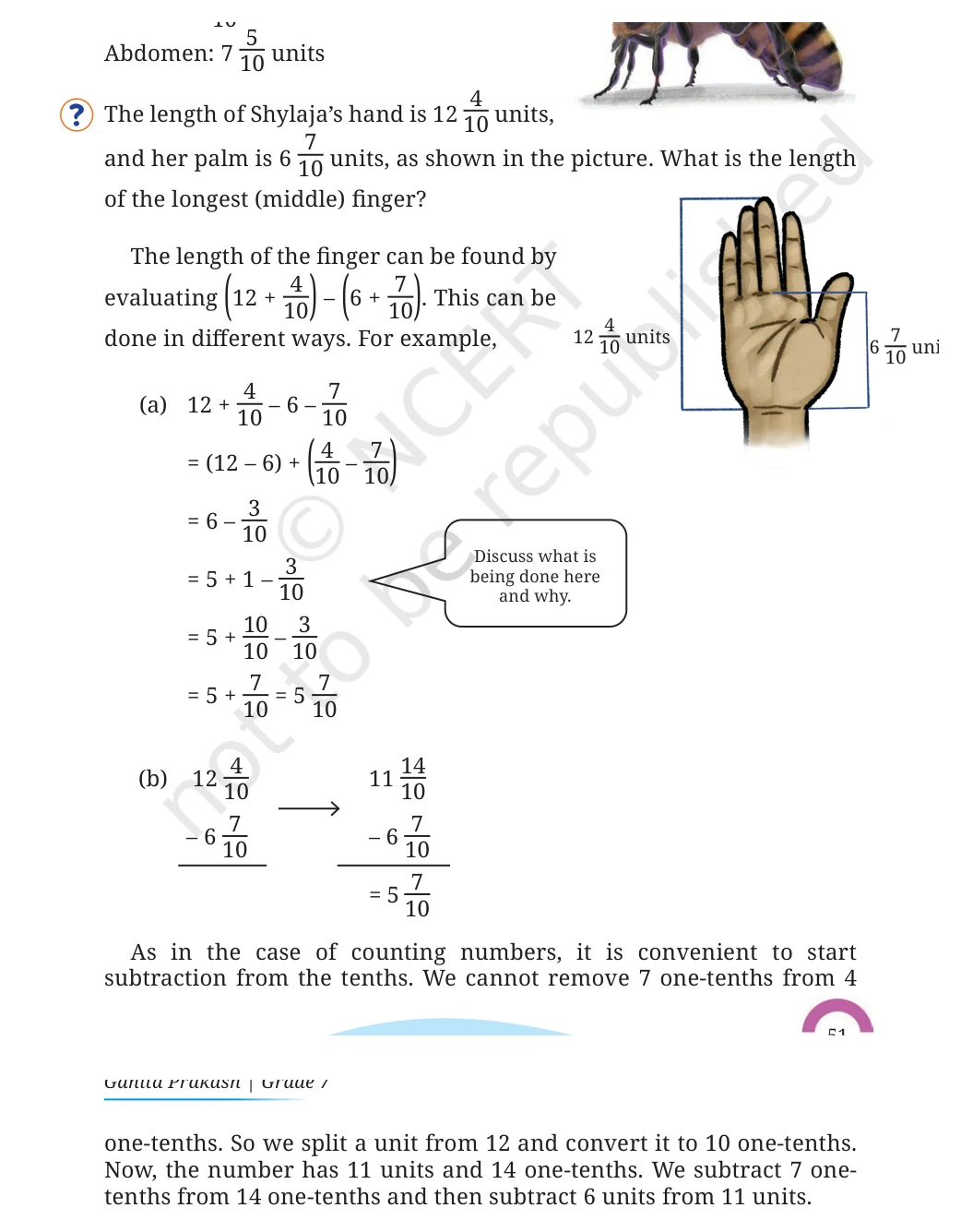 NCERT Class 7 Maths Chapter 3, solved question 10