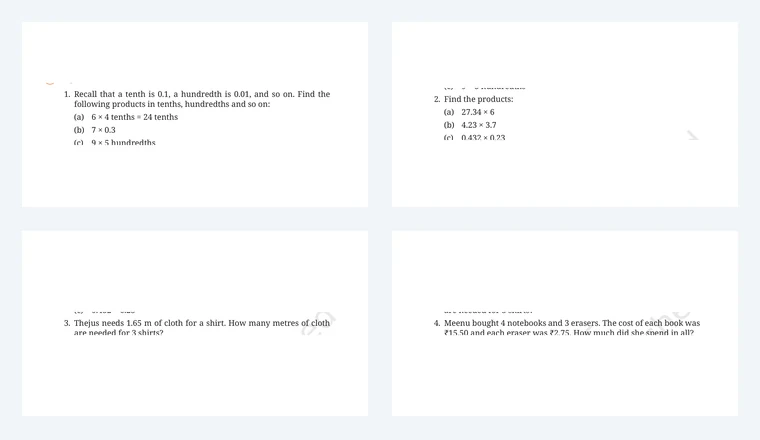 Questions from Class 7 Maths Chapter 12, Another Peek Beyond the Point