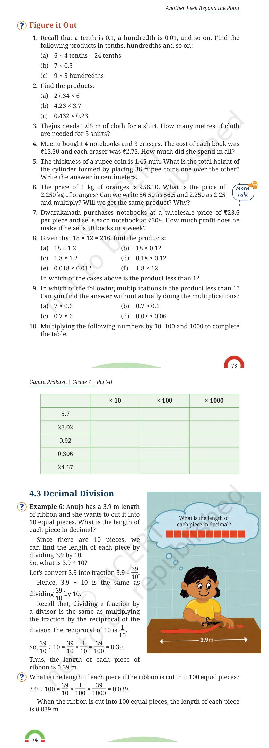 NCERT Class 7 Maths Chapter 12, solved question 10