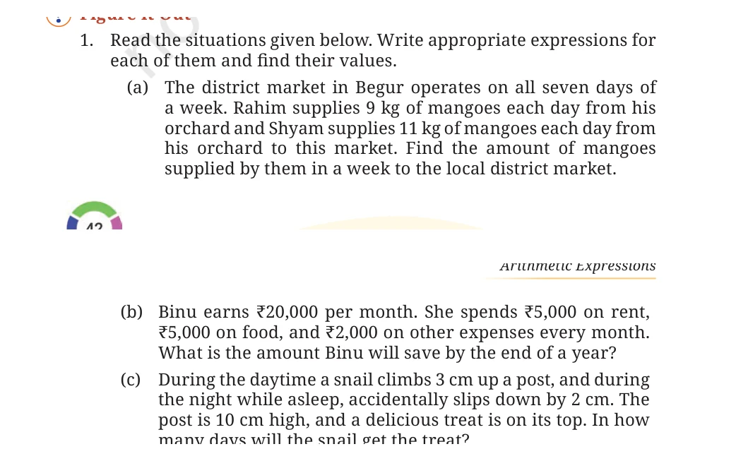 NCERT Class 7 Maths Chapter 2, solved question 45
