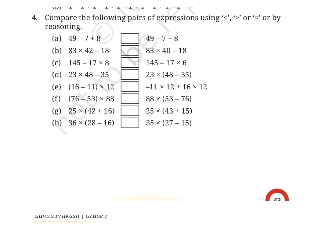 NCERT Class 7 Maths Chapter 2, solved question 48