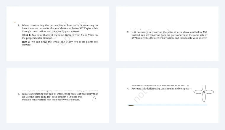Questions from Class 7 Maths Chapter 14, Constructions and Tilings