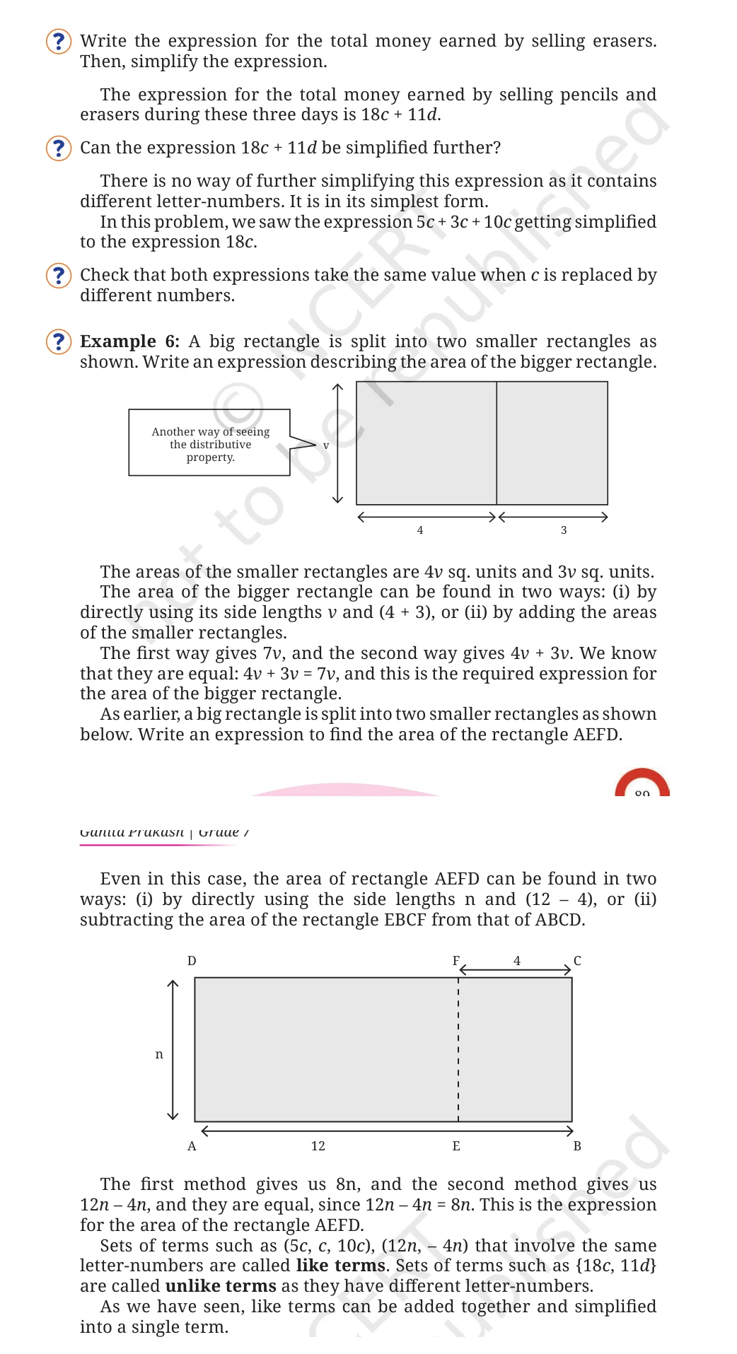 NCERT Class 7 Maths Chapter 4, solved question 30