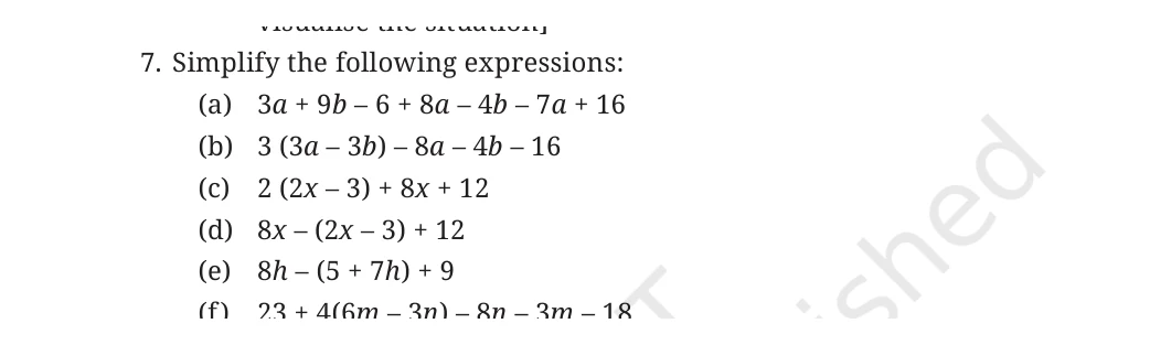 NCERT Class 7 Maths Chapter 4, solved question 71